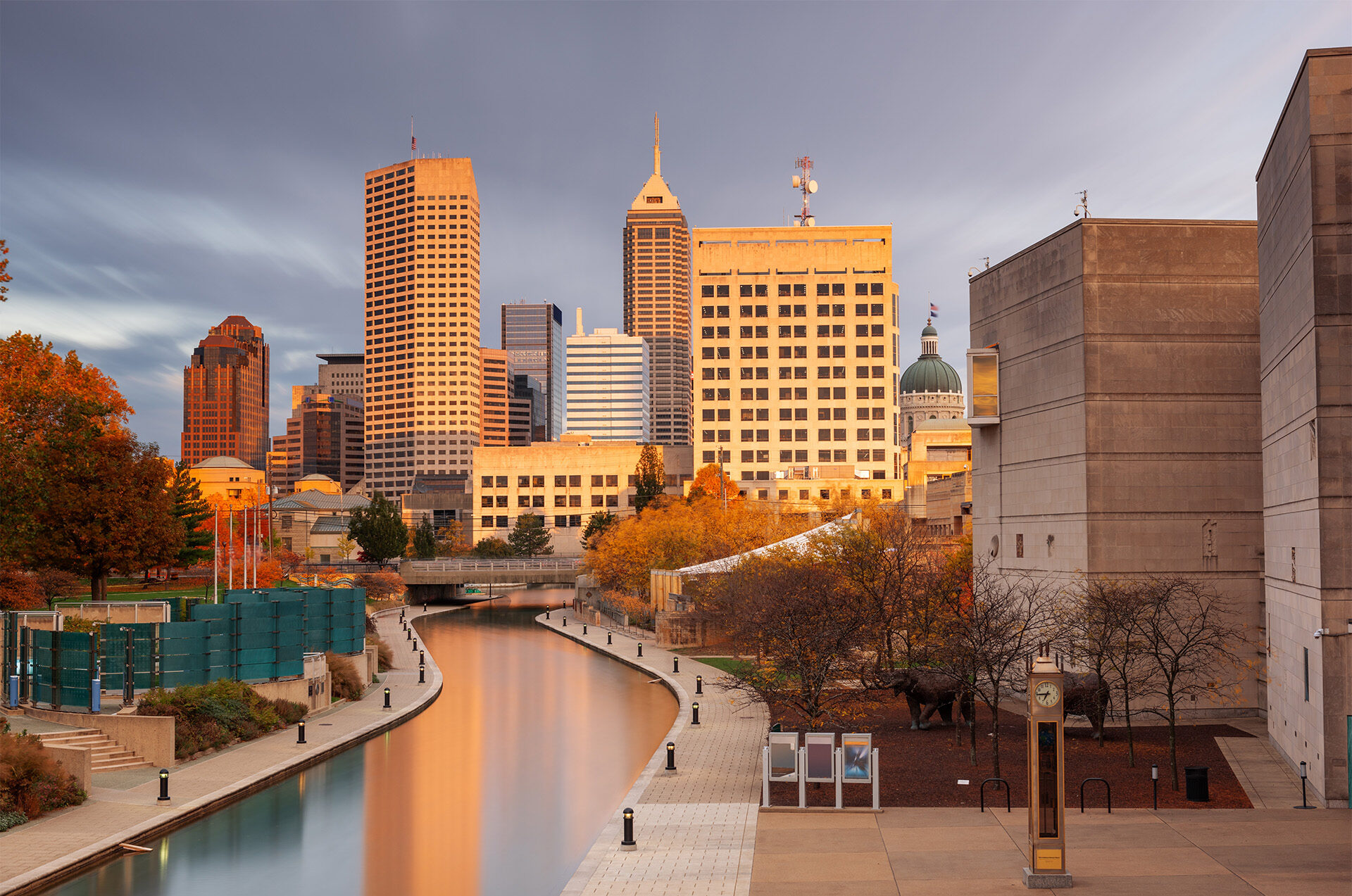 Canal Walk with Indianapolis skyline in the background